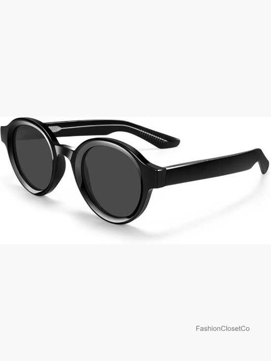 Round Retro Acetate Sunglasses UV Protection Polarized main image 4